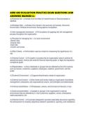 ARM 400 EVALUATION PRACTICE EXAM QUESTIONS AND ANSWERS MARKED A&period;pdf