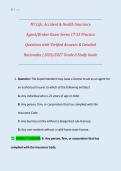 NY Life&comma; Accident & Health Insurance Agent&sol;Broker Exam Series 17-55 Practice Questions with Verified Answers & Detailed Rationales &vert; 2026&sol;2027 Grade A Study Guide