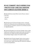 NR 442 COMMUNITY HEALTH NURSING EXAM 1 PRACTICE STUDY GUIDE 2026 QUESTIONS WITH COMPLETE SOLUTIONS GRADED A&plus;