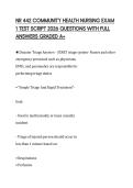 NR 442 COMMUNITY HEALTH NURSING EXAM 1 TEST SCRIPT 2026 QUESTIONS WITH FULL ANSWERS GRADED A&plus;