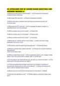 PA APPRAISERS END OF COURSE EXAMS QUESTIONS AND ANSWERS MARKED