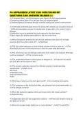 PA APPRAISERS LATEST 2026 CORE EXAMS SET QUESTIONS AND ANSWERS MARKED