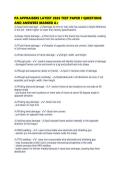 PA APPRAISERS LATEST 2026 TEST PAPER 1 QUESTIONS AND ANSWERS MARKED
