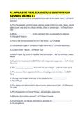 PA APPRAISERS FINAL EXAM ACTUAL QUESTIONS AND ANSWERS MARKED
