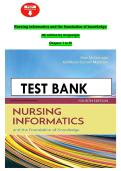 Test Bank for Nursing Informatics and the Foundation of Knowledge 4th Edition &ndash; Dee McGonigle & Kathleen Mastrian &vert; Latest Update 2026 &vert; A&plus; Exam Prep