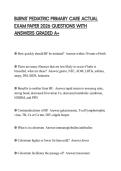 BURNS' PEDIATRIC PRIMARY CARE ACTUAL EXAM PAPER 2026 QUESTIONS WITH ANSWERS GRADED A&plus;