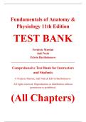 Complete Test Bank - Fundamentals of Anatomy & Physiology&comma; 11th Edition &ndash; Frederic Martini&comma; Judi Nath&comma; Edwin Bartholomew &ndash; ISBN 9780134396026 &lpar;All Chapters Covered 1&ndash;29&rpar;