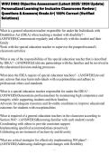 WGU D662 Objective Assessment &lpar;Latest 2025&sol; 2026 Update&rpar; Personalized Learning for Inclusive Classrooms Review &vert; Questions & Answers&vert; Grade A&plus;&vert; 100&percnt; Correct &lpar;Verified Solutions&rpar; 