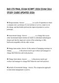 BUS 275 FINAL EXAM SCRIPT 2026 EXAM Q&A STUDY GUIDE UPDATED 2026BUS 275 FINAL EXAM SCRIPT 2026 EXAM Q&A STUDY GUIDE UPDATED 2026