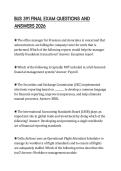 BUS 391 FINAL EXAM QUESTIONS AND ANSWERS 2026