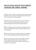BUS 275 ACTUAL EXAM SET 2026 COMPLETE QUESTIONS AND CORRECT ANSWERS