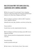 BUS 275 EXAM PREP TEST BANK 2026 FULL QUESTIONS WITH VERIFIED ANSWERS