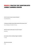 BRANCH 2 PRACTICE TEST QUESTIONS WITH CORRECT ANSWERS&vert; UPDATED