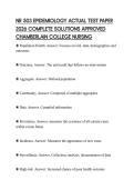 NR 503 EPIDEMIOLOGY ACTUAL TEST PAPER 2026 COMPLETE SOLUTIONS APPROVED CHAMBERLAIN COLLEGE NURSING