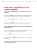 Health Science Jobs &lpar;All Pathways&rpar; Exam  questions and answers 