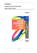 Test Bank For Nursing Interventions & Clinical Skills 7th Edition &lpar; Patricia A&period; Potter&comma; 2019&rpar; All Chapters 1-32&vert; Latest Edition