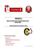 BRANCH 2 Practice Exam Questions With Correct Answers 2026&vert; 100&percnt; Guaranteed Pass &vert;&vert; Complete A&plus; Guide