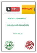 Music of the Beatles&comma; MUS 354&comma; Arizona State University&comma; Spring A 2026 &ndash; Exam 2