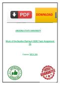 Music of the Beatles&comma; MUS 354&comma; Arizona State University&comma; Spring A 2026 &ndash; Topic Assignment 2A