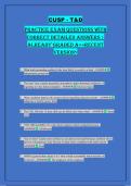 CUSP - T&D PRACTICE EXAM QUESTIONS WITH CORRECT DETAILED ANSWERS &vert; ALREADY GRADED A&plus;<RECENT VERSION>