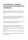 NR 503 EPIDEMIOLOGY CHAMBERLAIN COLLEGE EXAM PRACTICE QUESTIONS WITH SOLUTIONS 2026