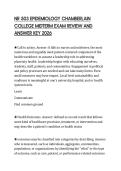 NR 503 EPIDEMIOLOGY CHAMBERLAIN COLLEGE MIDTERM EXAM REVIEW AND ANSWER KEY 2026