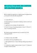 RDA ACTUAL EXAM PAPER 2026 QUESTIONS WITH SOLUTIONS GRADED A&plus;