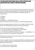 ATI MED SURG PROCTORED EXAM LATEST UPDATED 2026 QUESTIONS ANS CORRECT VERIFIED ANSWERS 