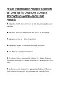 NR 503 EPIDEMIOLOGY PRACTICE SOLUTION SET 2026 TESTED QUESTIONS CORRECT RESPONSES CHAMBERLAIN COLLEGE NURSING