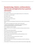 Nanotechnology&comma; Robotics&comma; and Nanorobotics&colon;  Key Concepts and Applications Exam questions  and answers 
