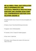 NR 503 WEEK 8 FINAL QUIZ POPULATION HEALTH EPIDEMIOLOGY AND STATISTICAL PRINCIPLES PRACTICE EXAM QUESTIONS AND ANSWERS EXAM SCRIPT 2026 COMPREHENSIVE QUESTIONS WITH SOLUTIONS GRADED A&plus;