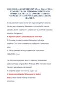 HESI MENTAL HEALTH ENTRY EXAM 2026&sol; ACTUAL  EXAM TEST BANK WITH 400 QUESTIONS AND  CORRECTLY DETAILED ANSWERS &lpar;VERIFIED  ANSWERS&rpar; LATEST UPDATE 2026-2027 ALREADY  GRADED A&plus;
