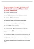 Nanotechnology&colon; Concepts&comma; Fabrication&comma; and  Applications in Science and Medicine Exam  questions and answers  What is a nanometer&quest; - A billionth of a meter&period;  What is DNA&quest; - Deoxyribonucleic acid&comma; the molecule that carries genetic information&period;  What is a b