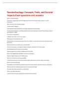 Nanotechnology&colon; Concepts&comma; Tools&comma; and Societal  Impacts Exam questions and answers