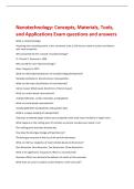 Nanotechnology&colon; Concepts&comma; Tools&comma; and Societal Impacts Exam questions and answers