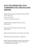 NR 507 PATHO MIDTERM WEEK 4 EXAM COMPREHENSIVE STUDY GUIDE 2026 SOLVED QUESTIONS