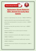 Agriscience Exam Rated A&plus; 100&percnt; Solved Correctly New Update