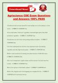 Agriscience CDE Exam Questions and Answers 100&percnt; PASS