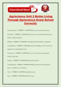 Agriscience Unit 2 Better Living Through Agriscience Exam Solved Correctly