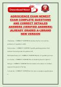 AGRISCIENCE EXAM NEWEST EXAM COMPLETE QUESTIONS AND CORRECT DETAILED ANSWERS &lpar;VERIFIED ANSWERS&rpar; &vert;ALREADY GRADED A&plus;&vert;&vert;BRAND NEW VERSION