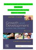 Growth and Development Across the Lifespan A Health Promotion Focus&comma; 2nd Edition Test Bank by Gloria&period;