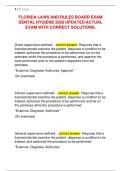 FLORIDA LAWS AND RULES BOARD EXAM  DENTAL HYGIENE 2026 UPDATED ACTUAL  EXAM WITH CORRECT SOLUTIONS&period;