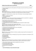 Fundamentals of Nursing Practice Questions 2026&sol;2027 &ndash; Multiple Choice with Answers and Rationale
