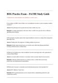 BOG Practice Exam FACHE Study Guide 2026&sol;2027 &ndash; Verified Answers with Rationale