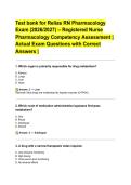 Complete Relias RN Pharmacology Test Bank 2026&sol;2027 &ndash; Actual Exam Questions Included