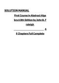 Solution Manual for A First Course in Abstract Algebra&comma; 8th Edition by John B&period; Fraleigh &vert; Complete Solutions for All Chapters &vert; Revised Edition