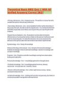 Theoretical Basis 8002 Quiz 1 With All Verified Answers&vert; Correct 2627