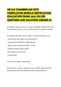 NR 509 CHAMBERLAIN TESTS COMPILATION BUNDLE CERTIFICATION EVALUATION EXAMS 2026 SOLVED QUESTIONS AND SOLUTIONS GRADED A&plus;