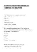 HUN 1201 EXAMINATION TEST PAPER 2026 QUESTIONS AND SOLUTIONS