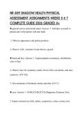 NR 509 SHADOW HEALTH PHYSICAL ASSESSMENT ASSIGNMENTS WEEKS 5 6 7 COMPLETE GUIDE 2026 GRADED A&plus;